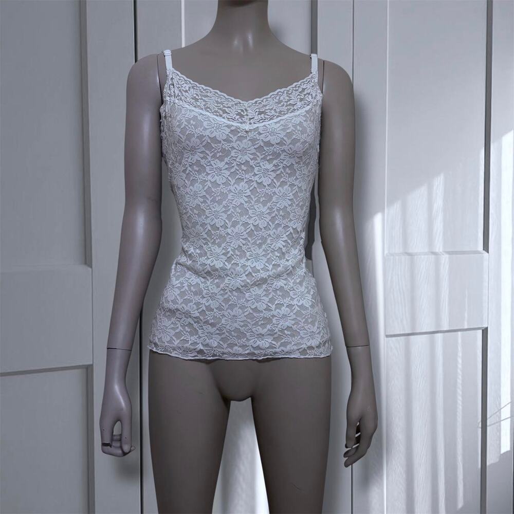 Dainty white floral lace cami